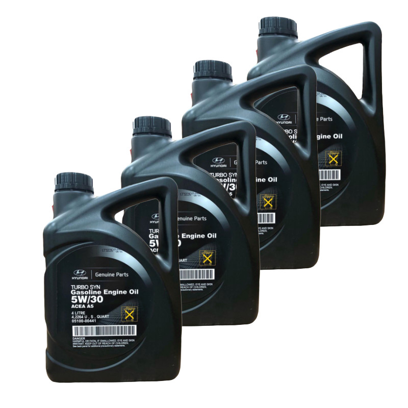 COMBO 4 can dầu nhớt xe ô tô HYUNDAI - chính hãng phân phối - chuyên dùng cho xe ô tô máy xăng