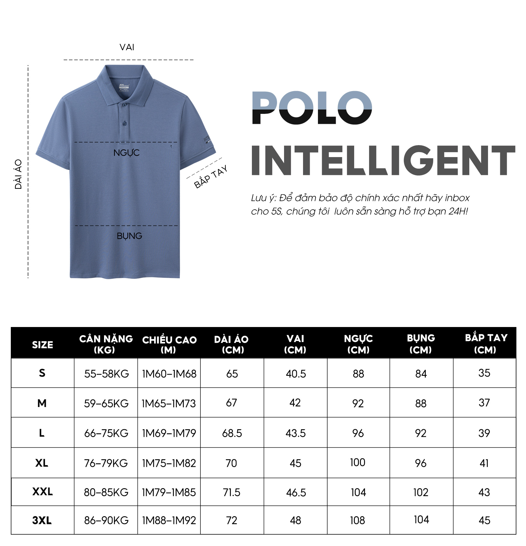 Áo Polo Nam 5S INTELLIGENT, Chất Liệu Viscose Cao Cấp, Mềm Mịn, Mát, Kháng Khuẩn, Thiết Kế Basic, Lịch Lãm (APC23039)