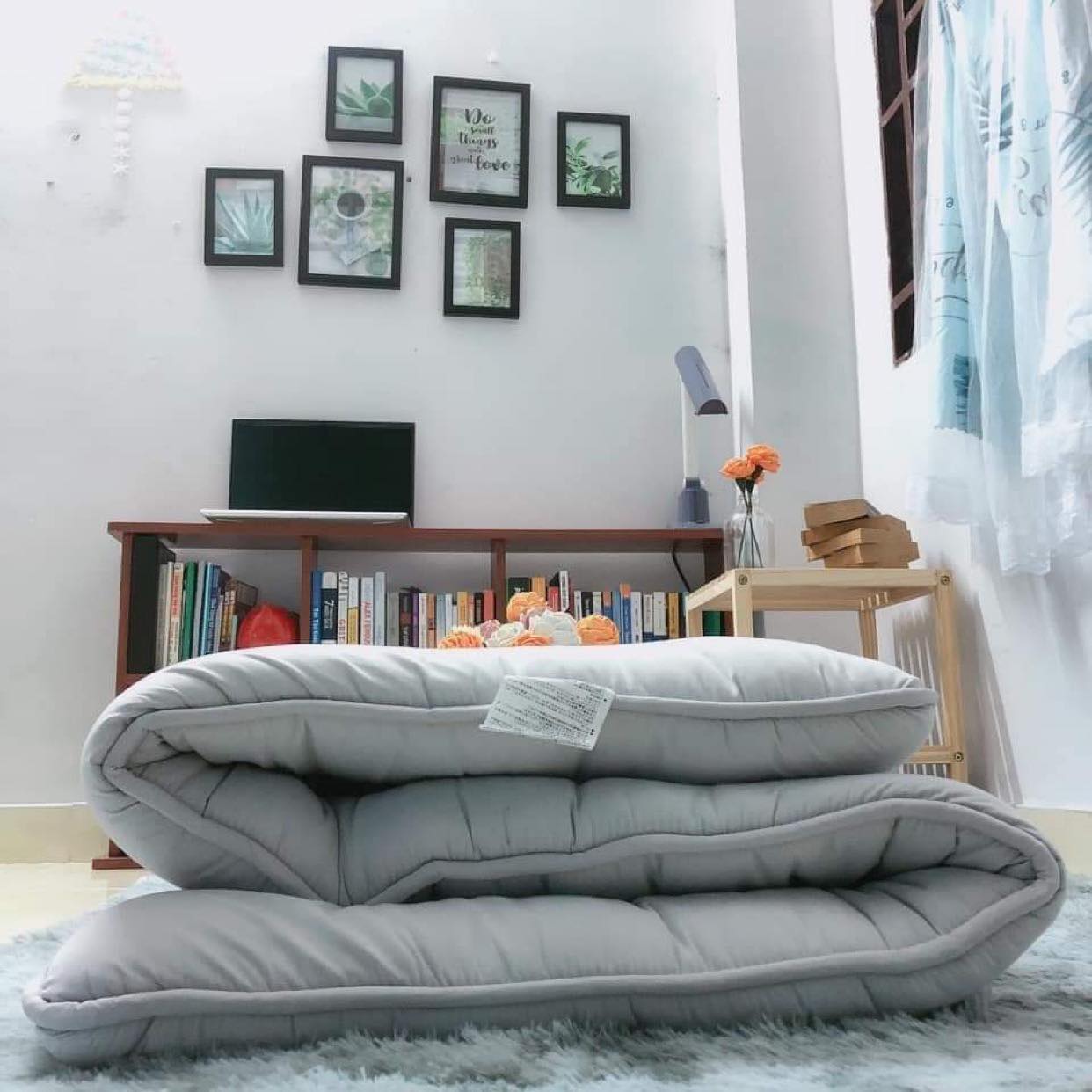 Nệm Bông Gòn Xuất Nhật, Nệm Trải Sàn Tiện Lợi, Đệm Văn Phòng Size 1m x 2m; 1m2 x 2m; 1m4 x 2m; 1m6 x2m và 1m8 x2m