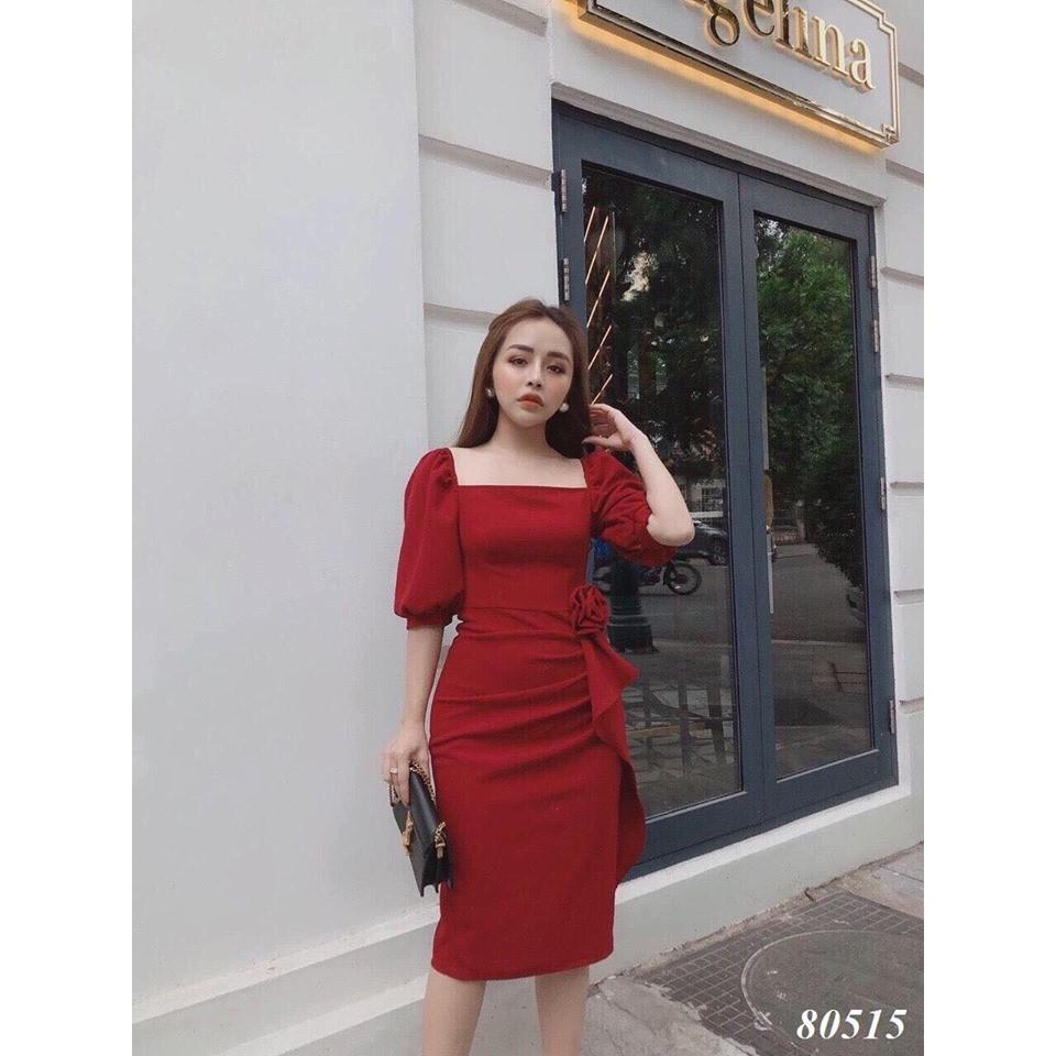 ĐẦM ÔM DỰ TIỆC ĐÍNH HOA EO SIÊU XINH