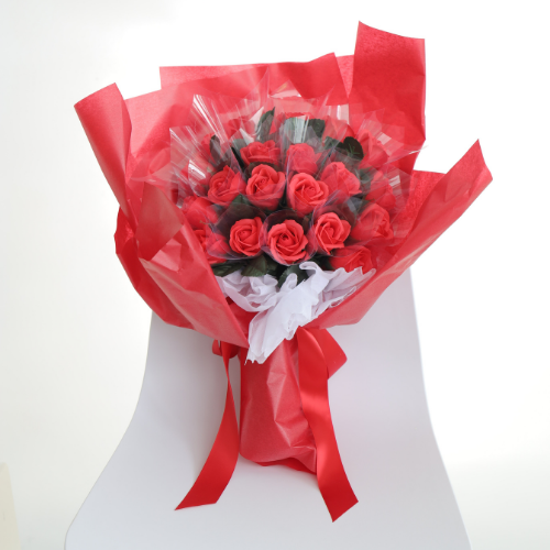 Bó hoa hồng sáp 20 bông đỏ