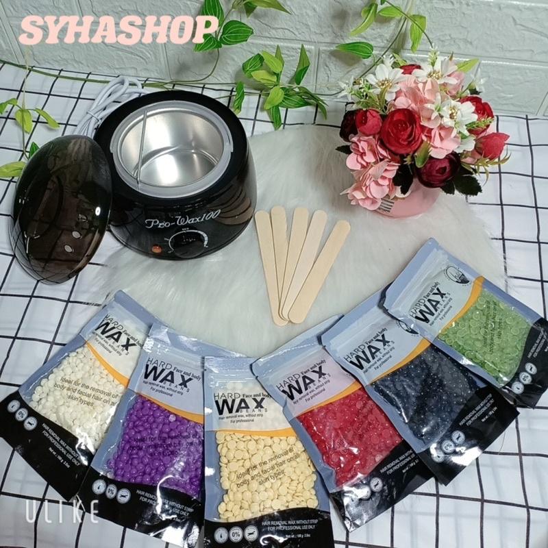 Nồi nấu sáp + sáp wax lông + que gỗ giá rẻ