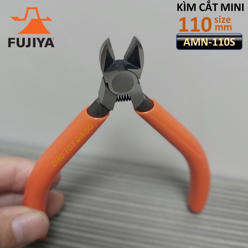 Kìm cắt dây MINI 110mm Fujiya AMN-110S GENUINE công nghệ Nhật Bản- Kìm cắt dây thép dây đồng dây bện xoắn