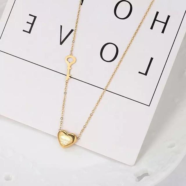 Dây chuyền titan tim love DTZ121