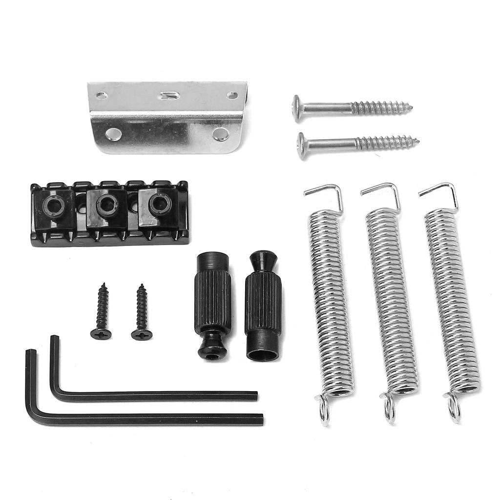 6 Dây Đôi Tremolo Cầu Yên Cầu Bộ cho Đàn Guitar Điện Đen