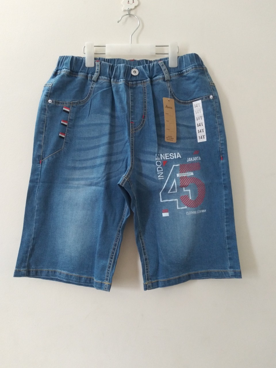 Quần sooc lửng jeans size siêu đại cho bé trai 35-55kg