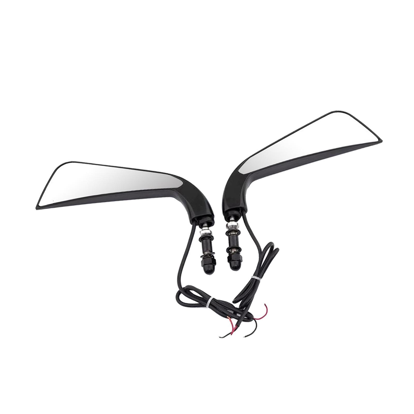 Motorcycle Side View Mirrors Accessories Parts Black