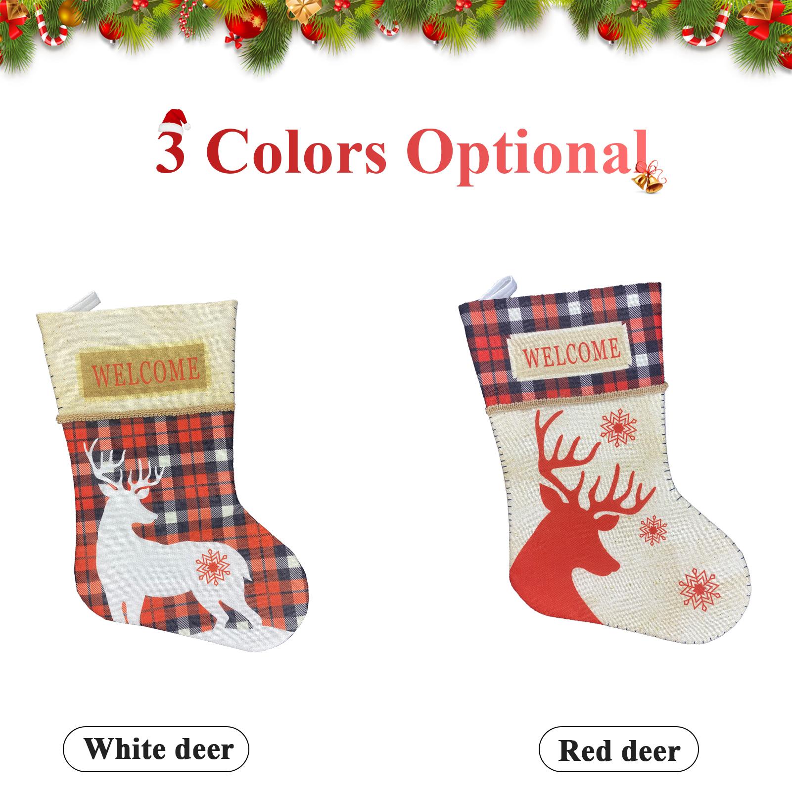 2 cái túi đựng kẹo hình chiếc tất trang trí giáng sinh