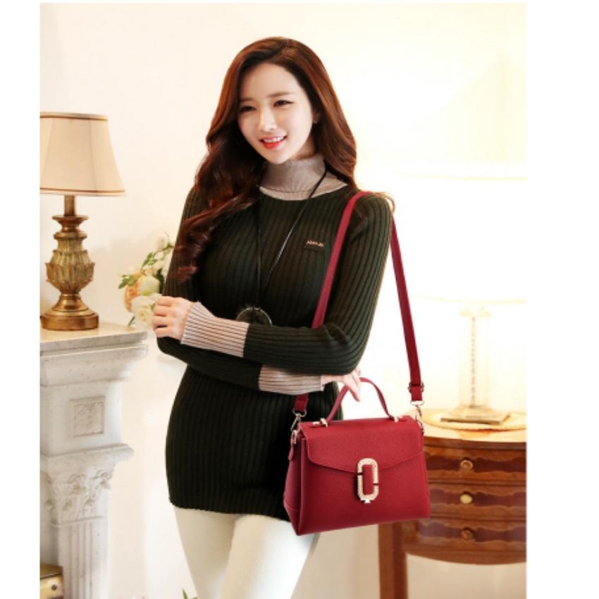 Túi đeo chéo thời trang Messenger phong cách 208084 tặng túi đựng bút tiện lợi