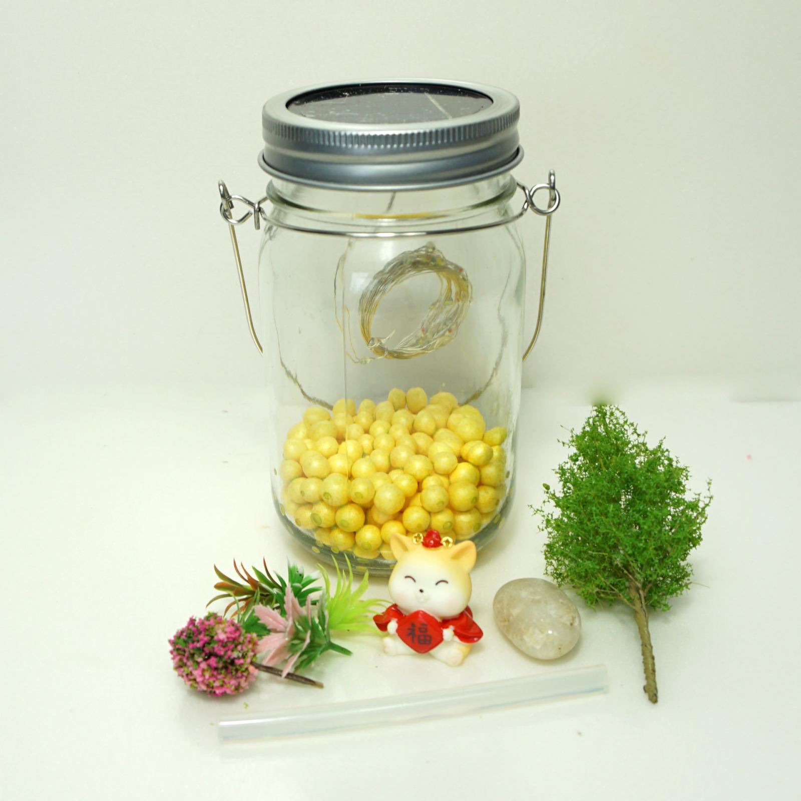Solar Glass Jar Lights Decorative Solar Lanterns for Pathway Fence