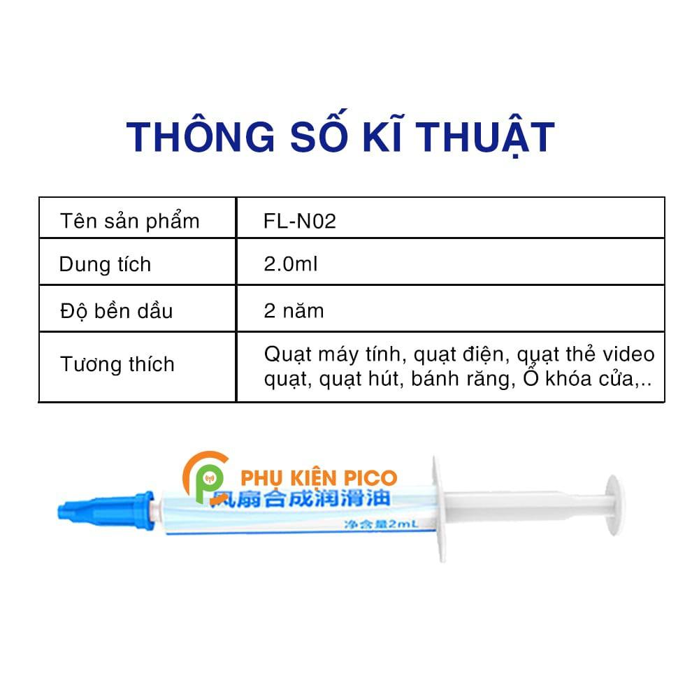 Mỡ bôi trơn quạt tản nhiệt tản nhiệt máy tính, laptop FL-N02 - Mỡ chịu nhiệt tra quạt FL-N02 chống khô két