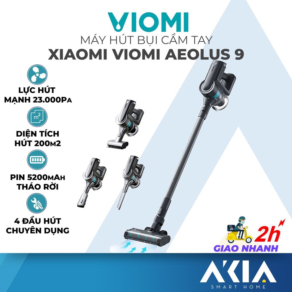 Máy hút bụi cầm tay Viomi A9 - Pin sạc có thể tháo rời, Lực hút 23000Pa, Kèm 4 loại đầu hút, Có đèn rọi bụi bẩn, hàng Chính Hãng