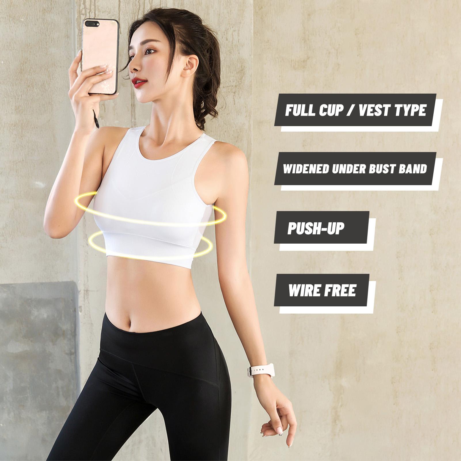 Áo ngực thể thao nữ có mút đệm đẩy ngực, chất liệu vải nylon mềm mại , nhanh khô,Thiết kế lưới nối và bảng thông gió thoáng khí.
