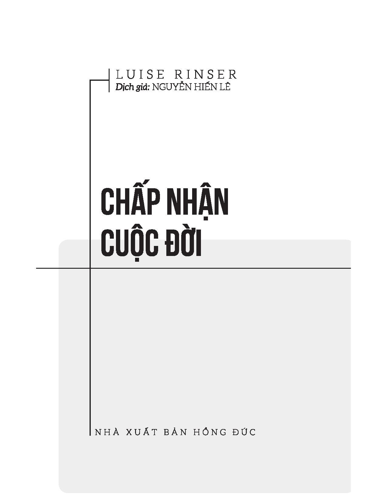 Chấp Nhận Cuộc Đời