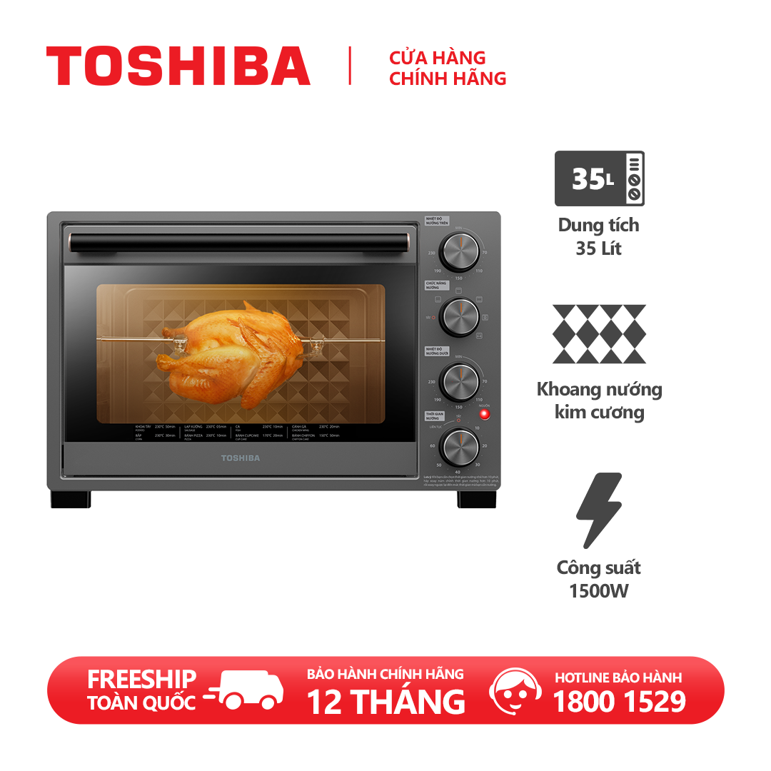 Lò nướng Toshiba TL-MC35Z - Dung tích 35L - Công suất 1500W. Hàng chính hãng