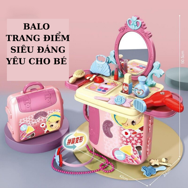 Balo đồ chơi trang điểm, nấu ăn cho bé