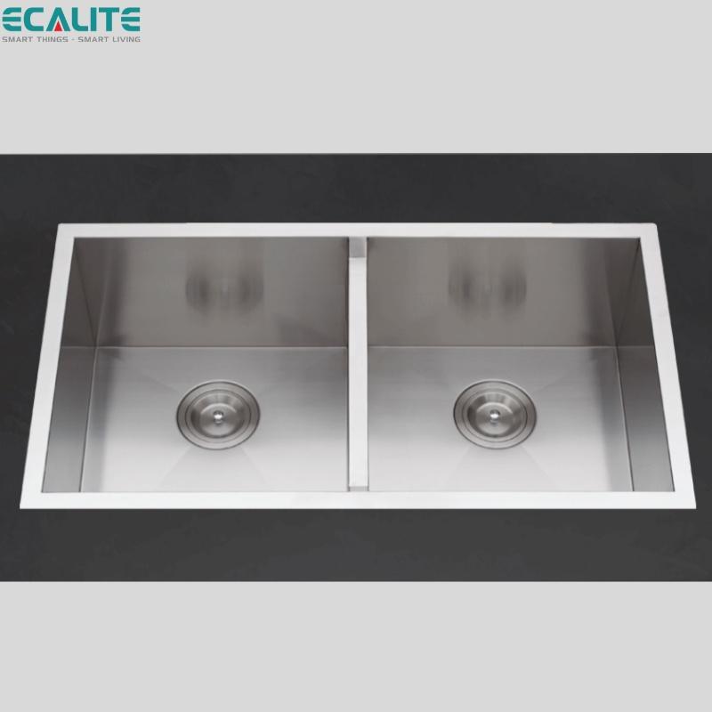 Chậu Rửa Chén Vision Manual Sink Ecalite ESD-8046HS - Lắp Nổi/Lắp Âm - Chất Liệu Inox 304 Cực Bền - Ngang 80cm - Hàng Chính Hãng