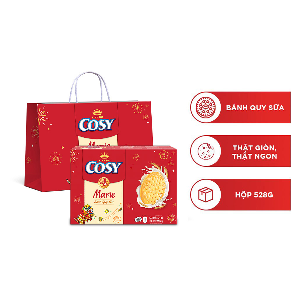 Bánh Quy Cosy Marie phiên bản Tết - Hộp Giấy 528g