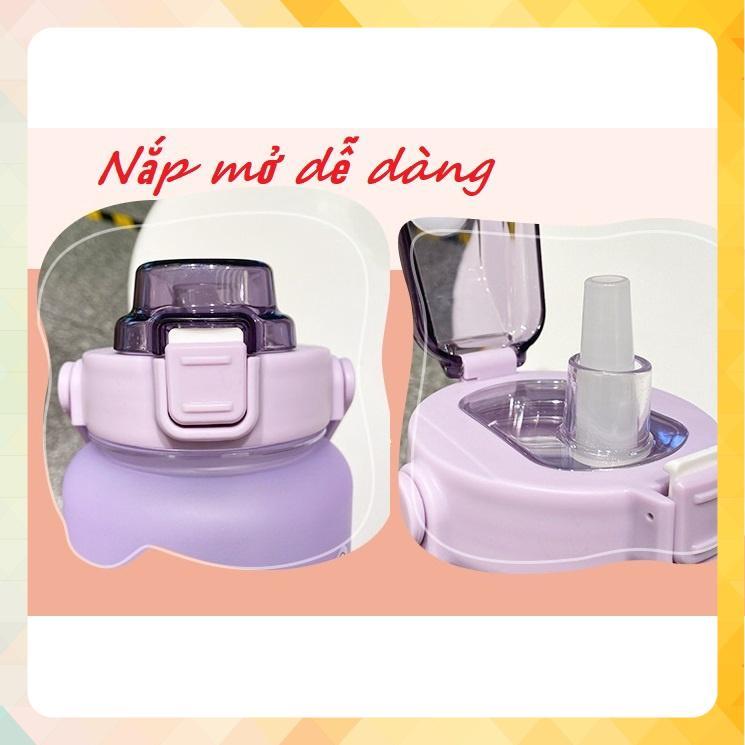 Bình Nước Chia Giờ Nhắc Uống Nước 2 Lít- Bình Nước Siêu Tiện Dụng