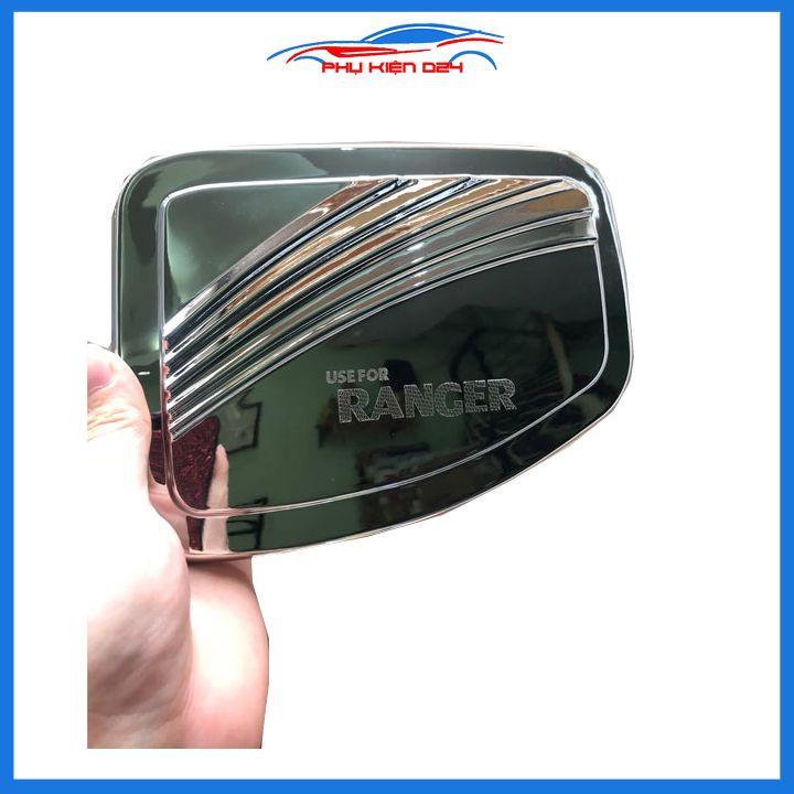 Ốp nắp bình xăng Ranger 2014-2015-2016-2017-2018-2019 mạ crom chống trầy bảo vệ ô tô