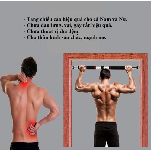 Xà Đơn Treo Tường Gắn Cửa Đa Năng Độ Dài Tùy Chỉnh Giúp Bạn Tập Gym, Tập Cơ Bụng, Cơ Vai, Cơ Xô 60-120Cm - Chính Hãng MINIIN (Màu Ngẫu Nhiên)