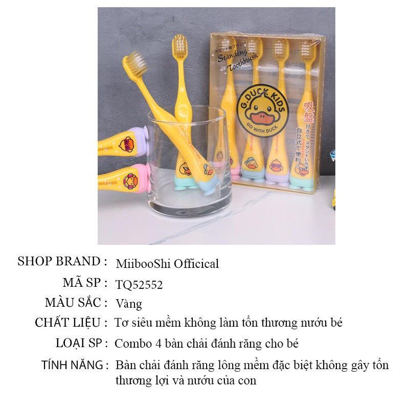SET 4 Bàn Chải Vịt Vàng Cho Bé ~ Bàn Chải Xuất Nhật G.DUCK KID