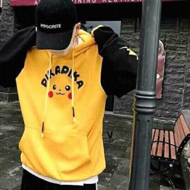 Áo hoodie nam nữ in pikachu