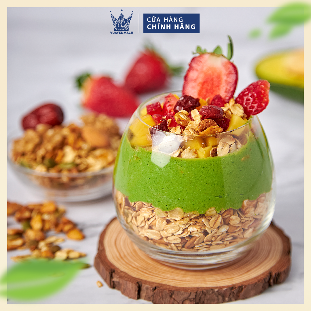 Ngũ cốc dinh dưỡng Granola Thượng hạng VUA YẾN MẠCH Eatclean Ăn Kiêng Healthy Food 250gr