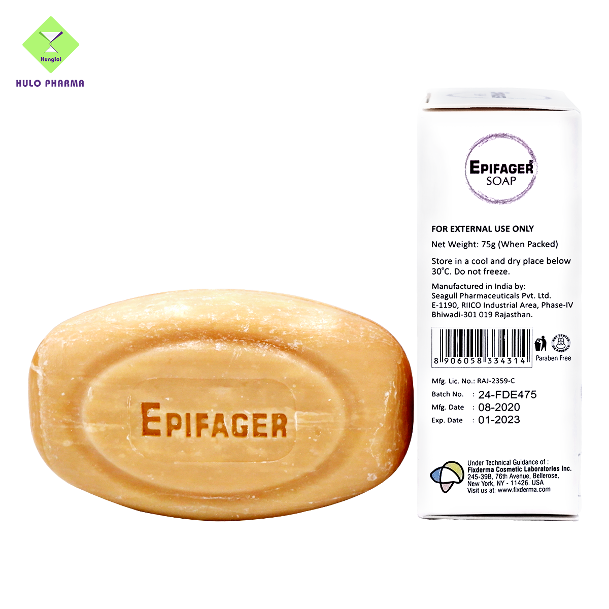 Xà Phòng Trắng Sáng Da, Mờ Thâm Nám, Tàn Nhang FIXDERMA Epifager Soap Giúp Da Sáng Mịn Đều Màu, Đẩy Lùi Thâm Sạm, Thâm Mụn Dùng Toàn Thân 75g - Hùng Lợi