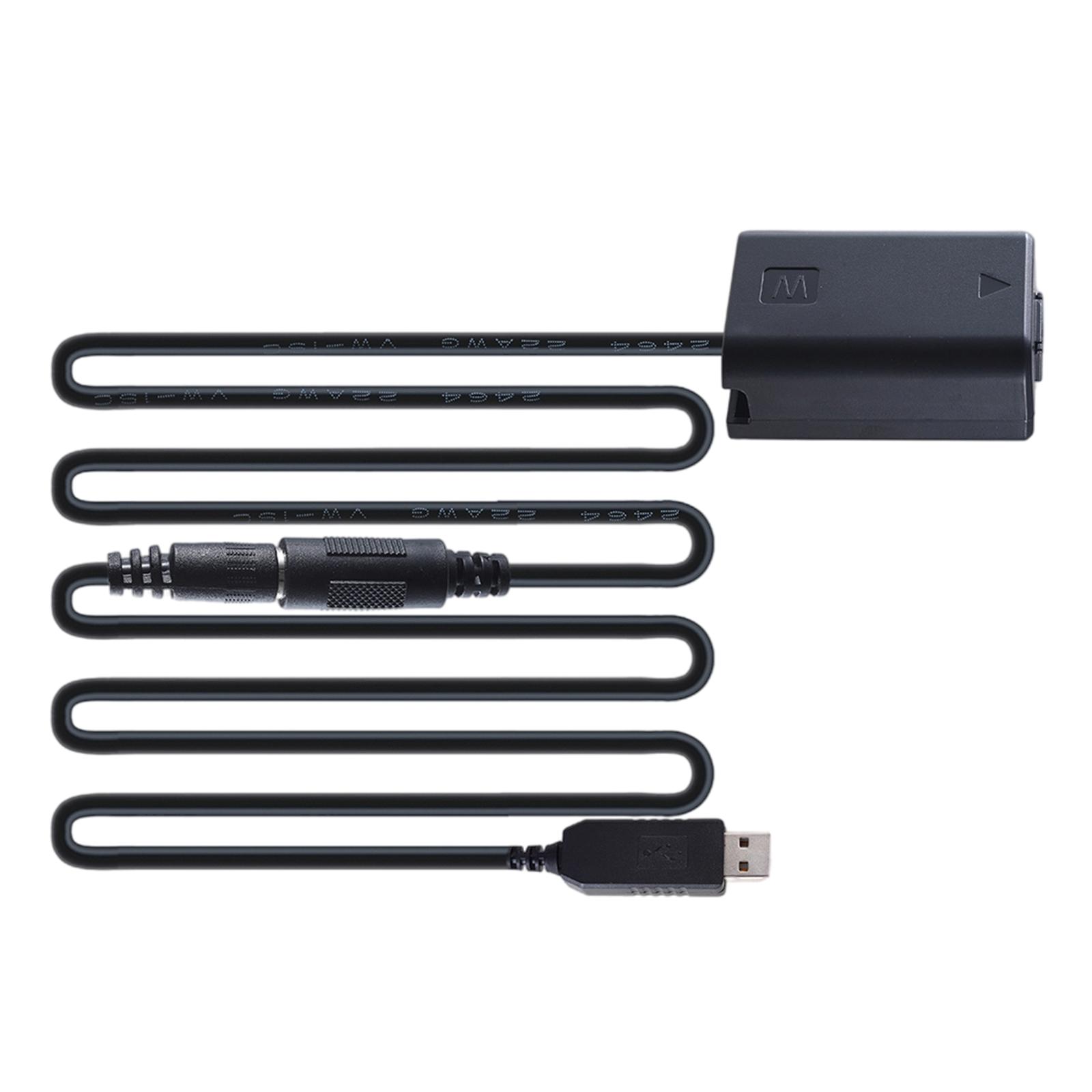 USB DC Coupler Dummy Battery for Sony A7 A7II A7SII A6500 A6400 A6300 A5100