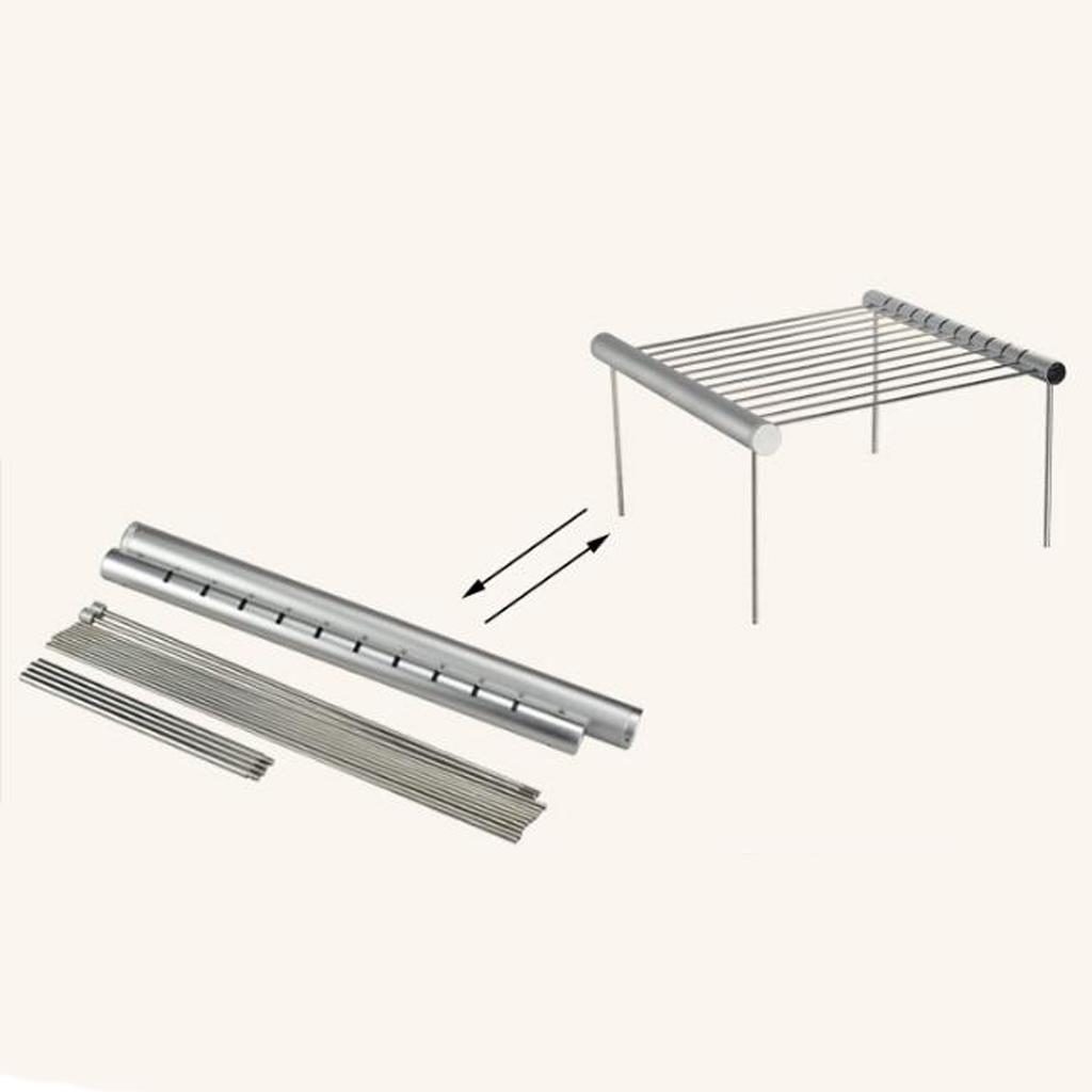 BBQ Stainless Steel Compact Mini Pocket Park Grill For Outdoor Camping