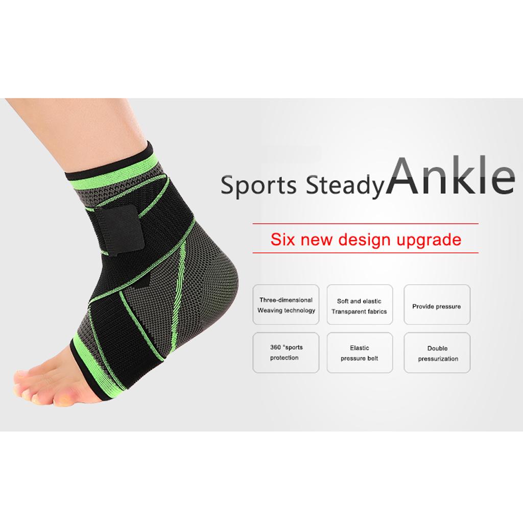 Adjustable Compression Sleeve Ankle Support Brace Wrap Strap Prevent Strain Heel Spurs Joint Pain Plantar Fasciitis