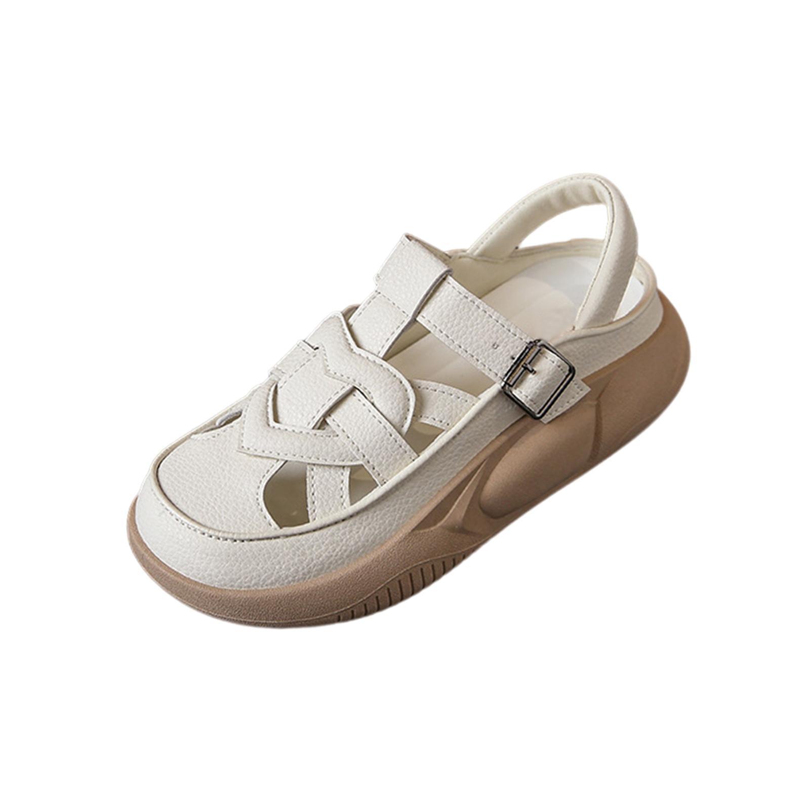Women's Platform Sandals Soft PU Leather Sandals for Walking Dating Shopping