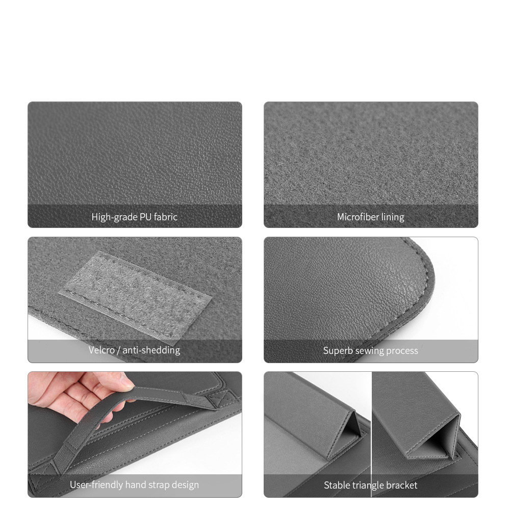 Bộ Túi Đựng Macbook Túi Đựng Laptop Mỏng Nhẹ Notebook Thông Minh Da PU Chống Nước