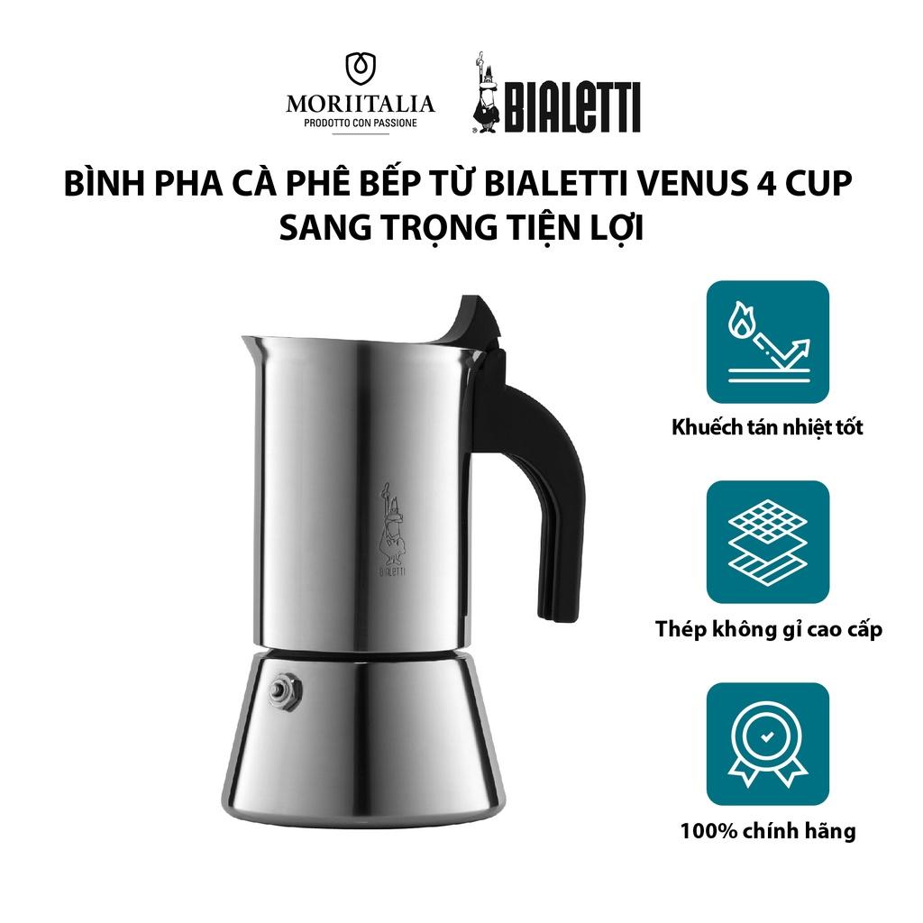 Bình pha cà phê bếp từ Bialetti Venus 4 cup sang trọng tiện lợi 990001682/NW