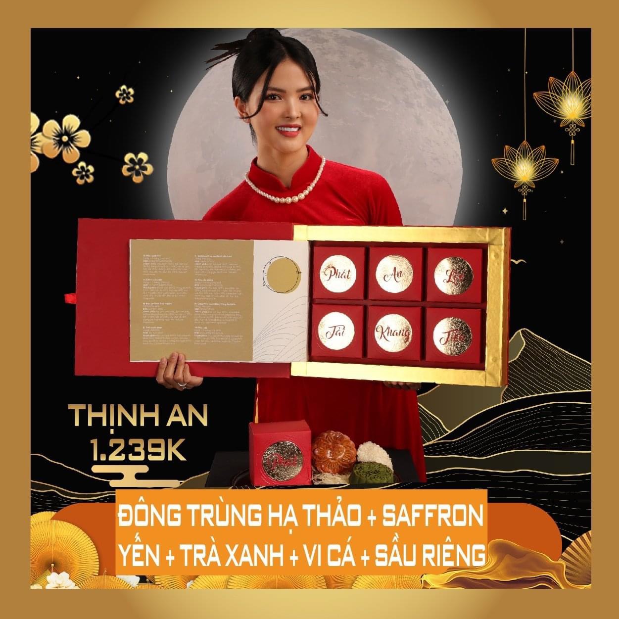 Set Bánh Trung Thu Phượng Cát Thịnh An  Nonglamfood- Hộp 6 bánh