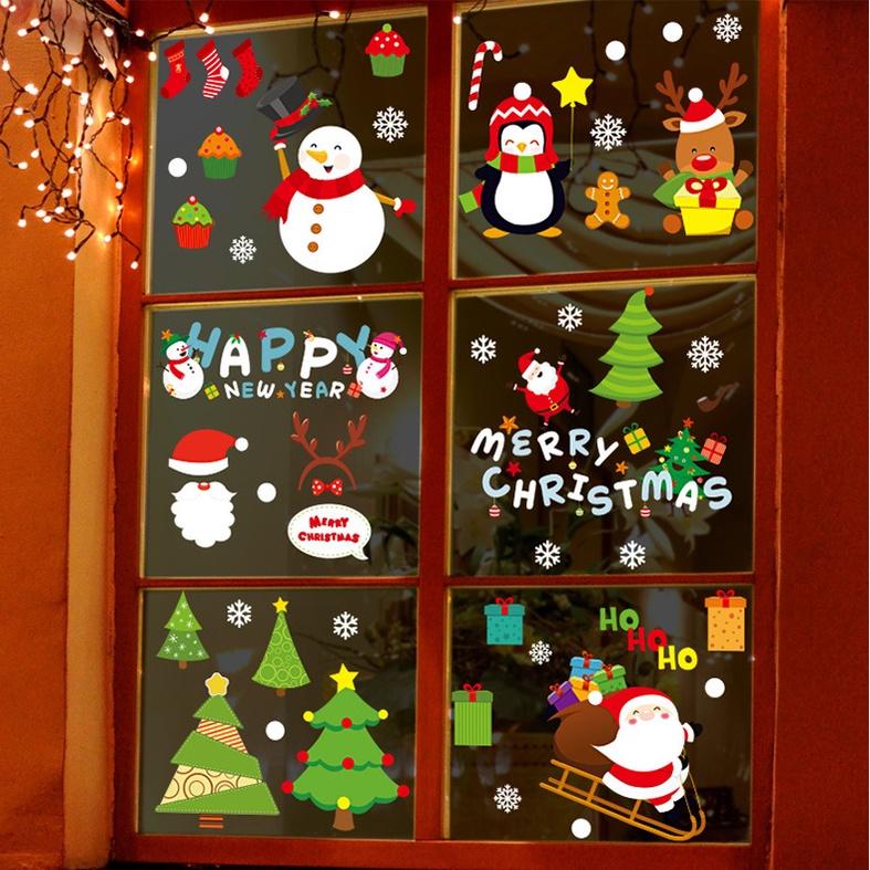 Decal Trang Trí Noel Hai Mặt Hít Tĩnh Điện - ĐOÀN TÀU ĐÊM GIÁNG SINH