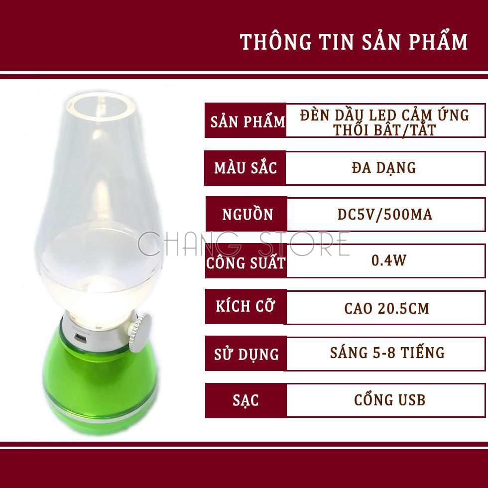 Đèn Dầu Cảm Ứng, Đèn Thờ Cảm Ứng Điện Tử LED Thổi Bật Tắt Thông Minh, Tiện Lợi