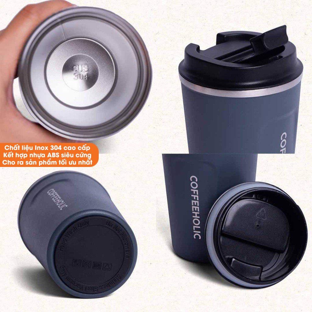 CỐC GIỮ NHIỆT ĐỰNG CAFE INOX 304 510ML KHÔNG GỈ CAO CẤP - BÌNH ĐỰNG NƯỚC GIỮ NHIỆT NÓNG LẠNH SUỐT12H NẮP CHỐNG ĐỔ THÔNG