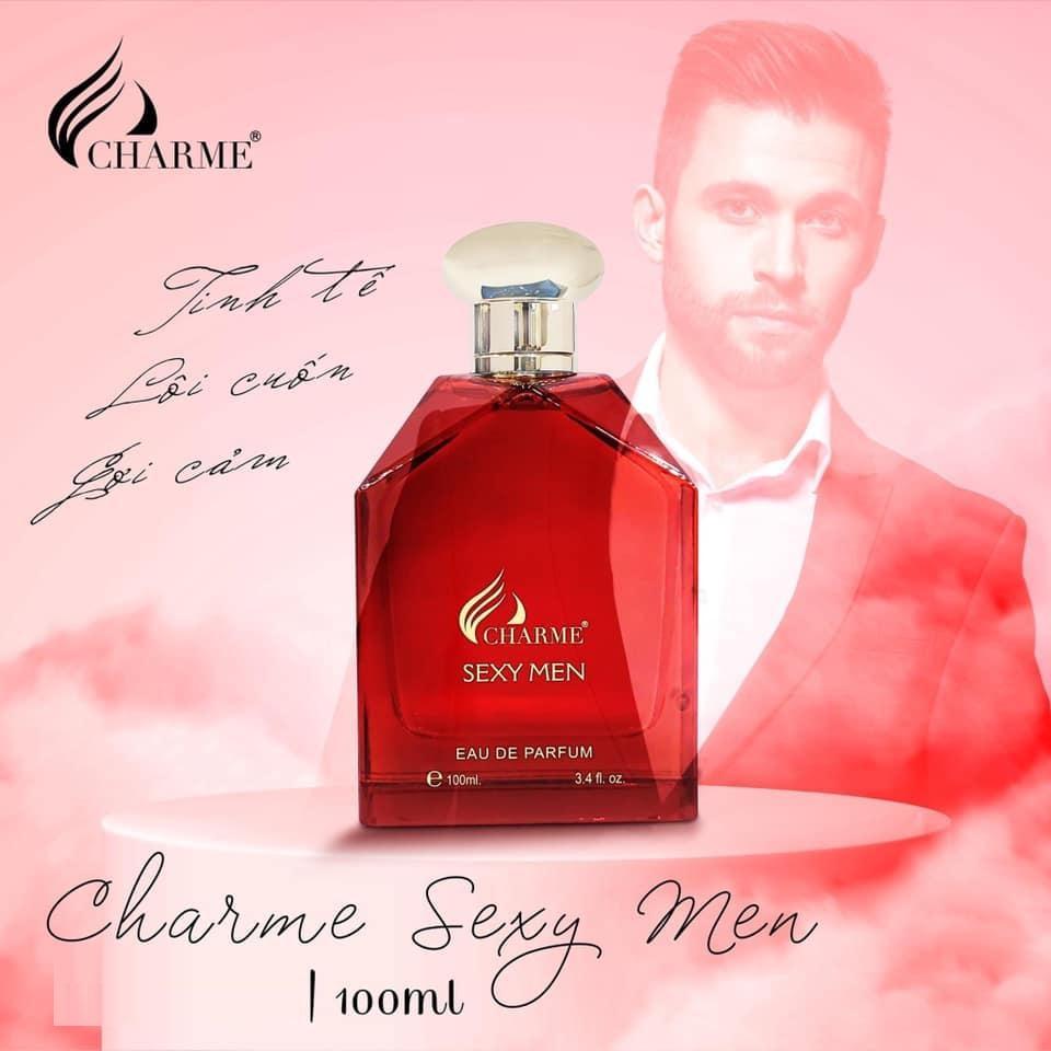 Nước hoa nam quyến rũ, Charme Sexy Men, dòng nước hoa lưu hương lâu, nam tính dành cho quý ông, 100ml