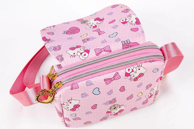 Hoạt Hình Túi Xách Thời Trang Mới Hello Kitty Túi Nữ Da Đeo Chéo Túi Đeo Vai Cinnamoroll Dây Kéo Túi Đựng Điện Thoại