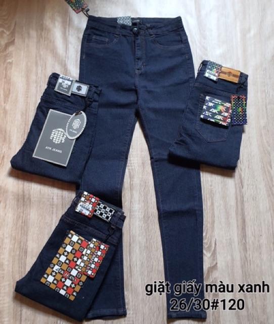 Quần jeans ôm co giãn xanh đậm