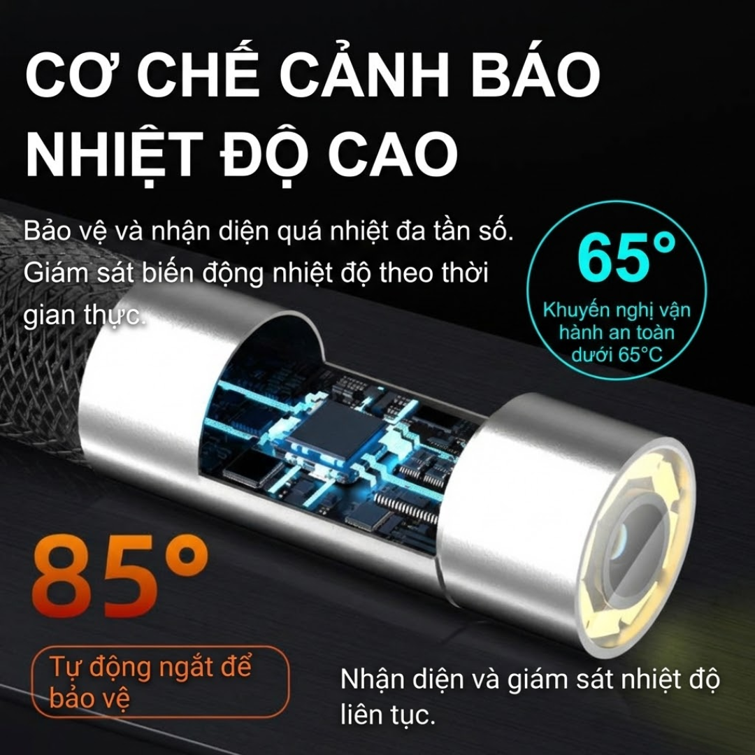 Camera Nội Soi Công Nghiệp Màn Hình HD 4.3 inch, Xoay 360 Độ, Ống kính Đơn 8mm P330 Dài 1m - Hàng Nhập Khẩu