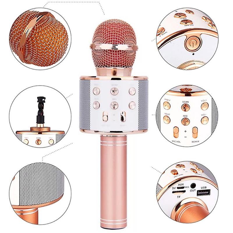 Micro karaoke Không Dây bluetooth,trợ ghi âm,chất lương cao,loa hát kết nối các thiết bị bluetooth chuyên nghiệp