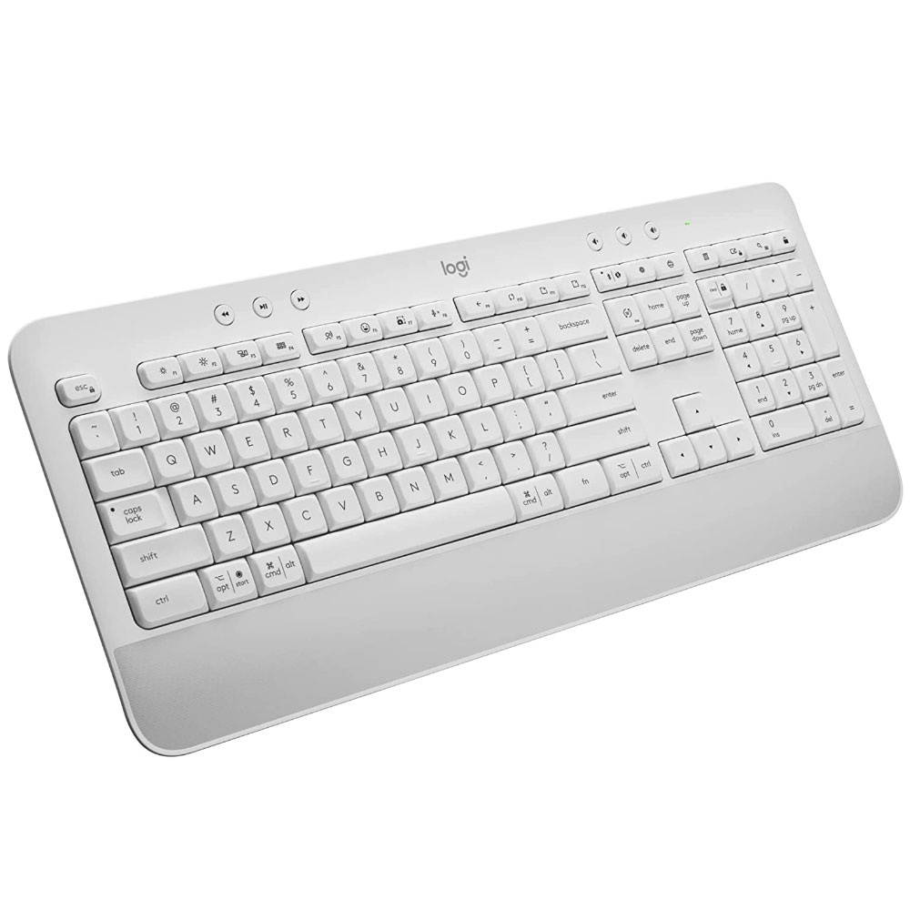 Bàn Phím Không Dây Logitech Signature K650 - Nhỏ gọn, kê tay tích hợp, kết nối Bluetooth & USB Bolt - Hàng chính hãng
