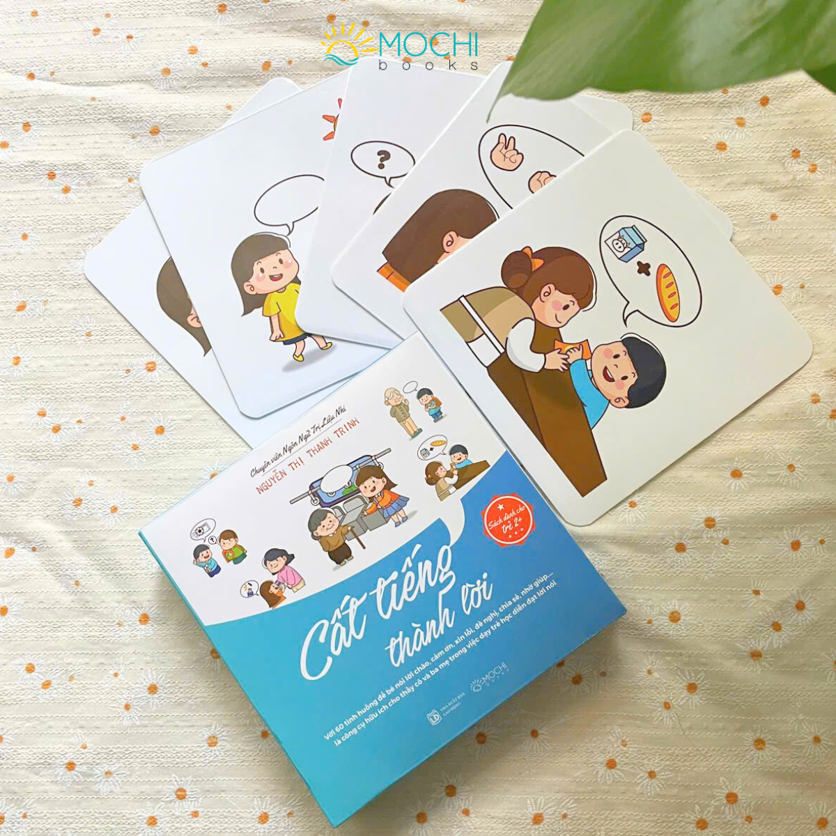 Sách -  Cất Tiếng Thành Lời - Với 60 tình huống để bé nói lời chào, cảm ơn, xin lỗi, đề nghị, chia sẻ, nhờ giúp,...  là công cụ hữu ích cho thầy cô và ba mẹ trong việc dạy trẻ học diễn đạt lời nói.