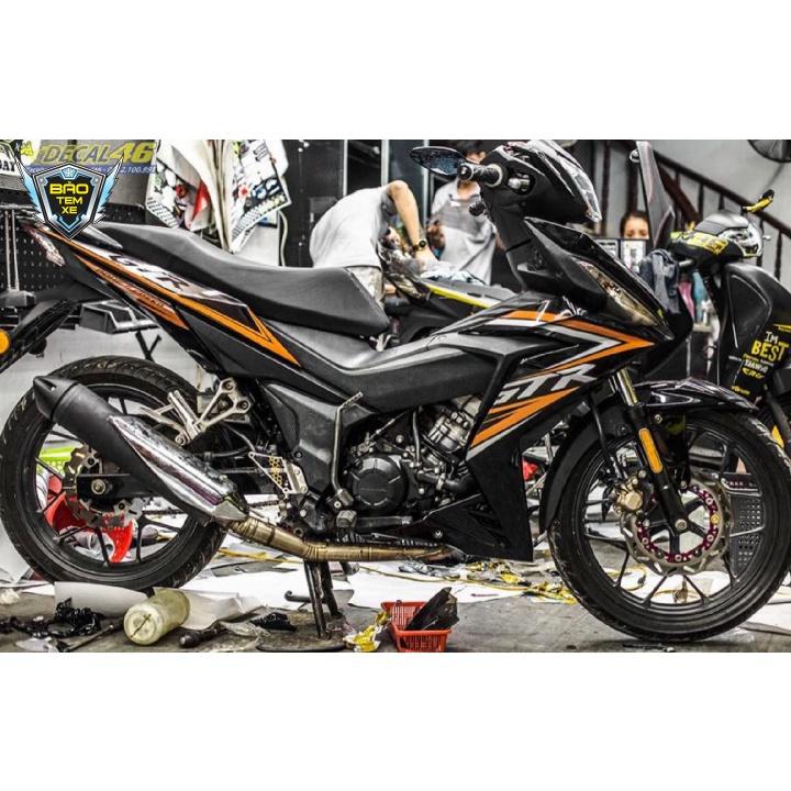 Tem rời dán xe winner GTR cam đen