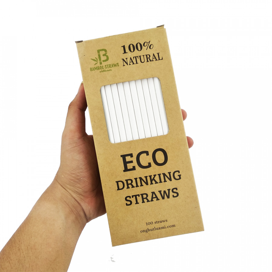 Ống Hút Giấy - Hộp 100 Ống ( Paper Straw )