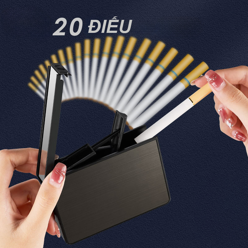 Hộp Đựng Thuốc 20 Điếu Focus YH102 Có Nút Đẩy Tiện Lợi