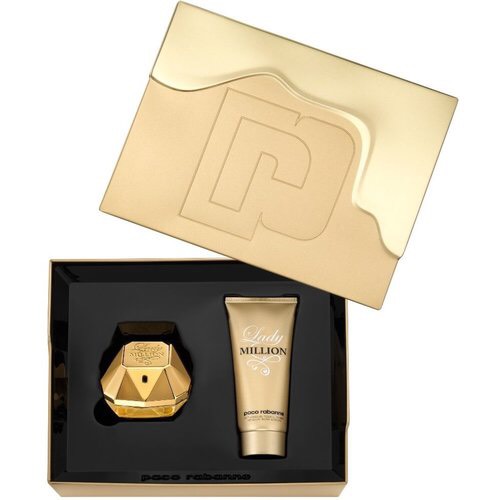 Bộ Set Nước hoa nữ Paco Rabanne Lady Million Gift Set Edp 80Ml + Body Lotion 100Ml | Tiki